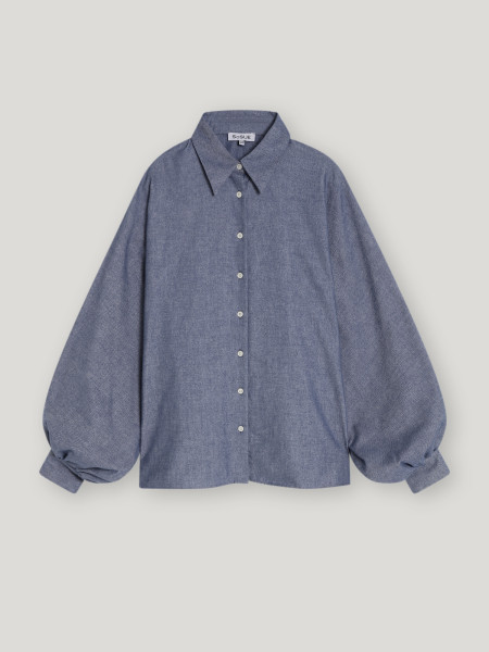Sosue Bluse Antonia Flanell Denim