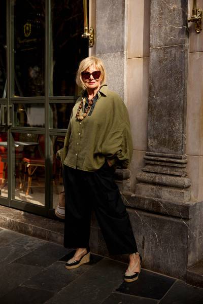 Sosue Bluse Antonia Linen Olive