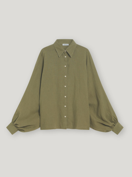 Sosue Bluse Antonia Linen Olive