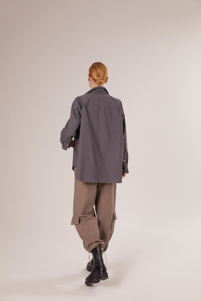 Sosue Bluse Boyfriend Anthrazit