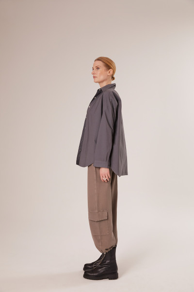 Sosue Bluse Boyfriend Anthrazit