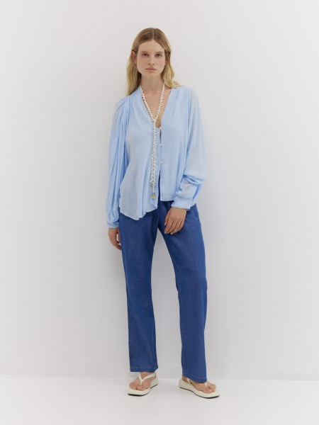 Sosue Bluse Ibiza Light Blue