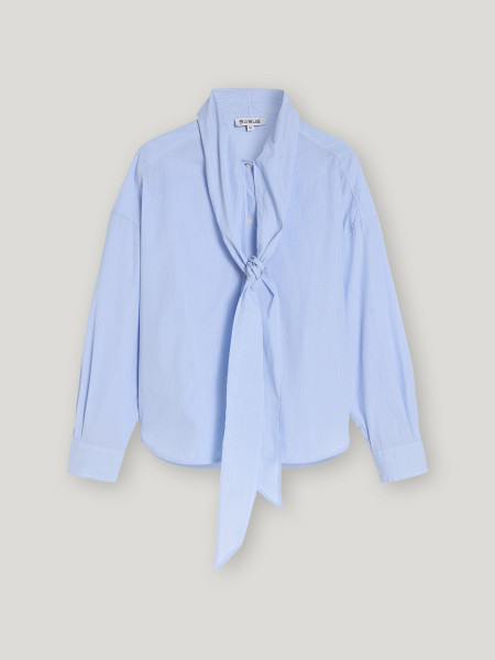 Sosue Bow Blouse Blue Stripes
