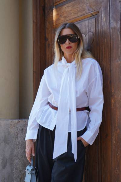 Sosue Bow Blouse White