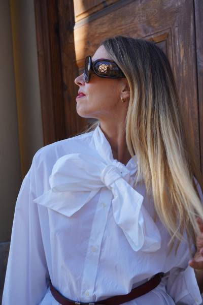 Sosue Bow Blouse White