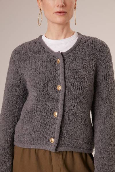 Sosue Fluffy Box Jacket Anthrazit