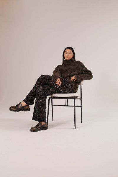 Sosue Lace Pants Black