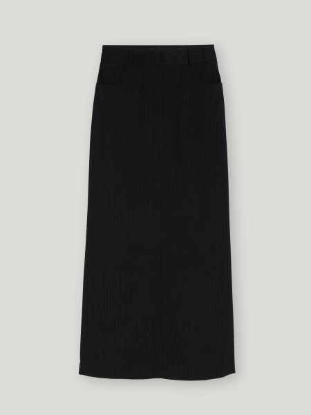 Sosue Pinstripe Skirt Black