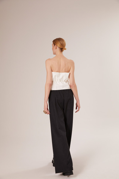 Sosue Pleat Top White