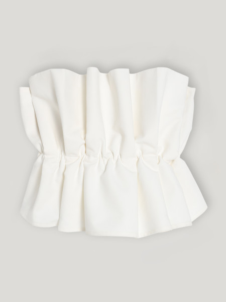 Sosue Pleat Top White