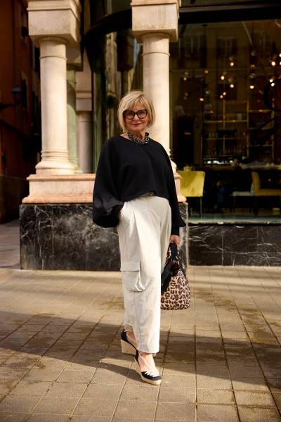 Sosue Pullover Antonia Cropped Black