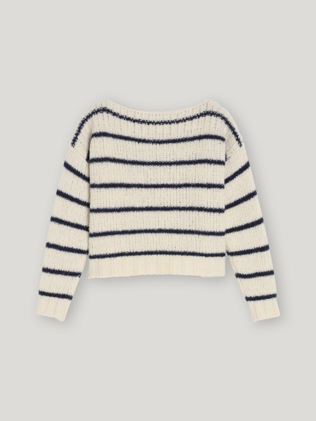 Sosue Pullover Sailor Stripes Cream Blue