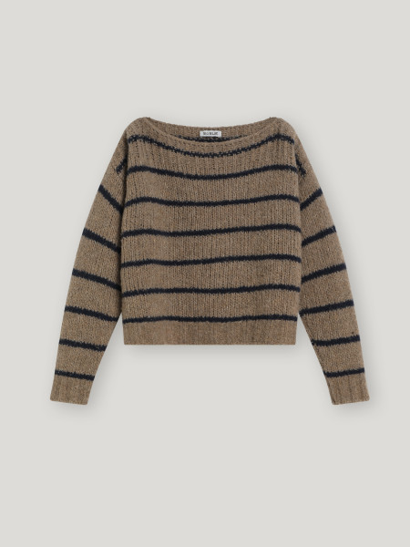 Sosue Pullover Sailor Stripes Taupe Blue