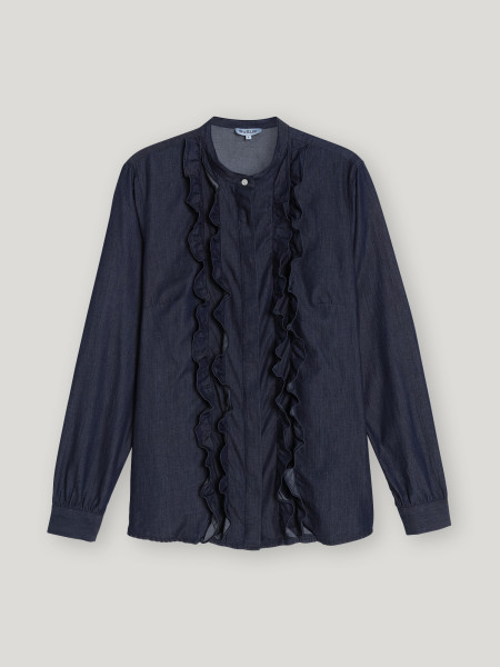 Sosue Ruffle Blouse Denim