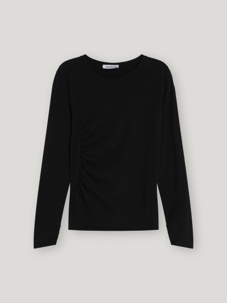 Sosue Shirt Gathering Black