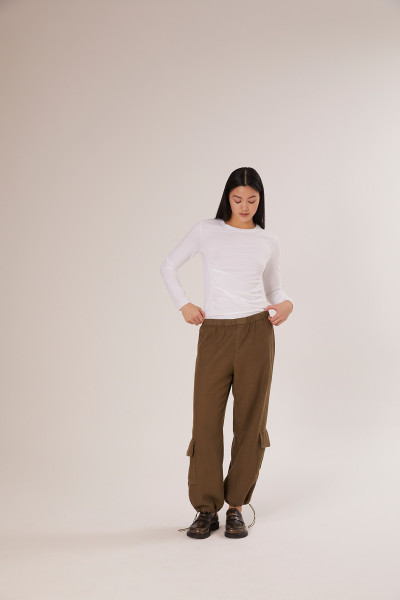 Sosue Shirt Gathering White