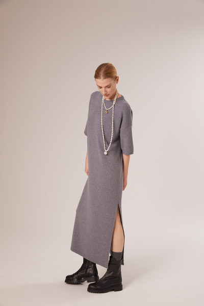 Sosue Short Sleeve Dress Grey