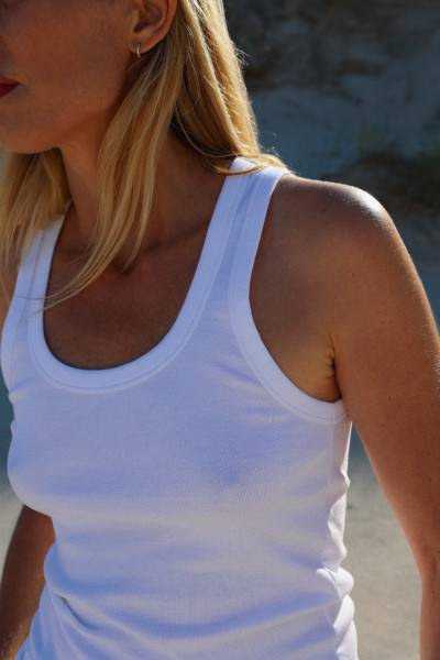 Sosue Tank Top Rip White