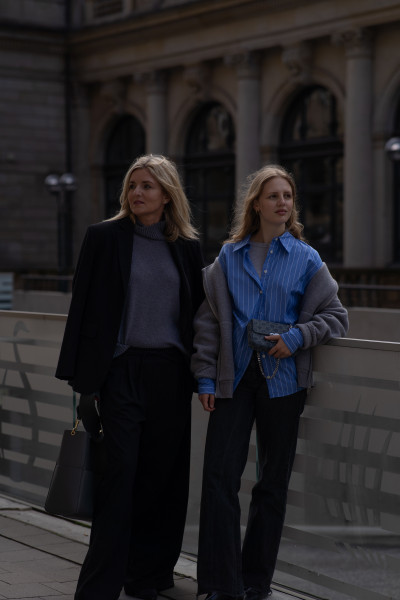 Sosue Turtle Knit Pullover Grey