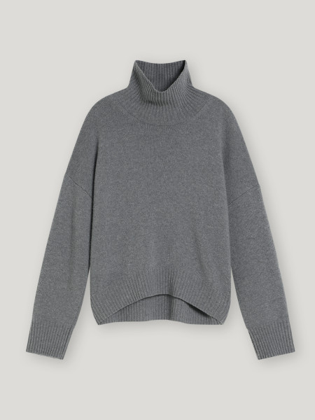 Sosue Turtle Knit Pullover Grey