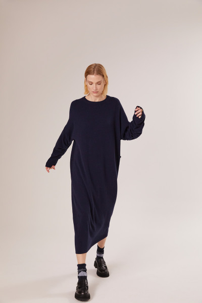 Sosue Wrap Dress Dark Blue