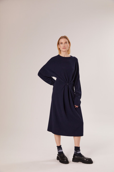 Sosue Wrap Dress Dark Blue