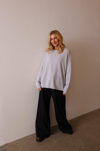 Sosue Wrap Pullover Light Grey