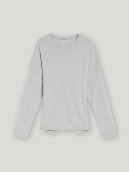 Sosue Wrap Pullover Light Grey