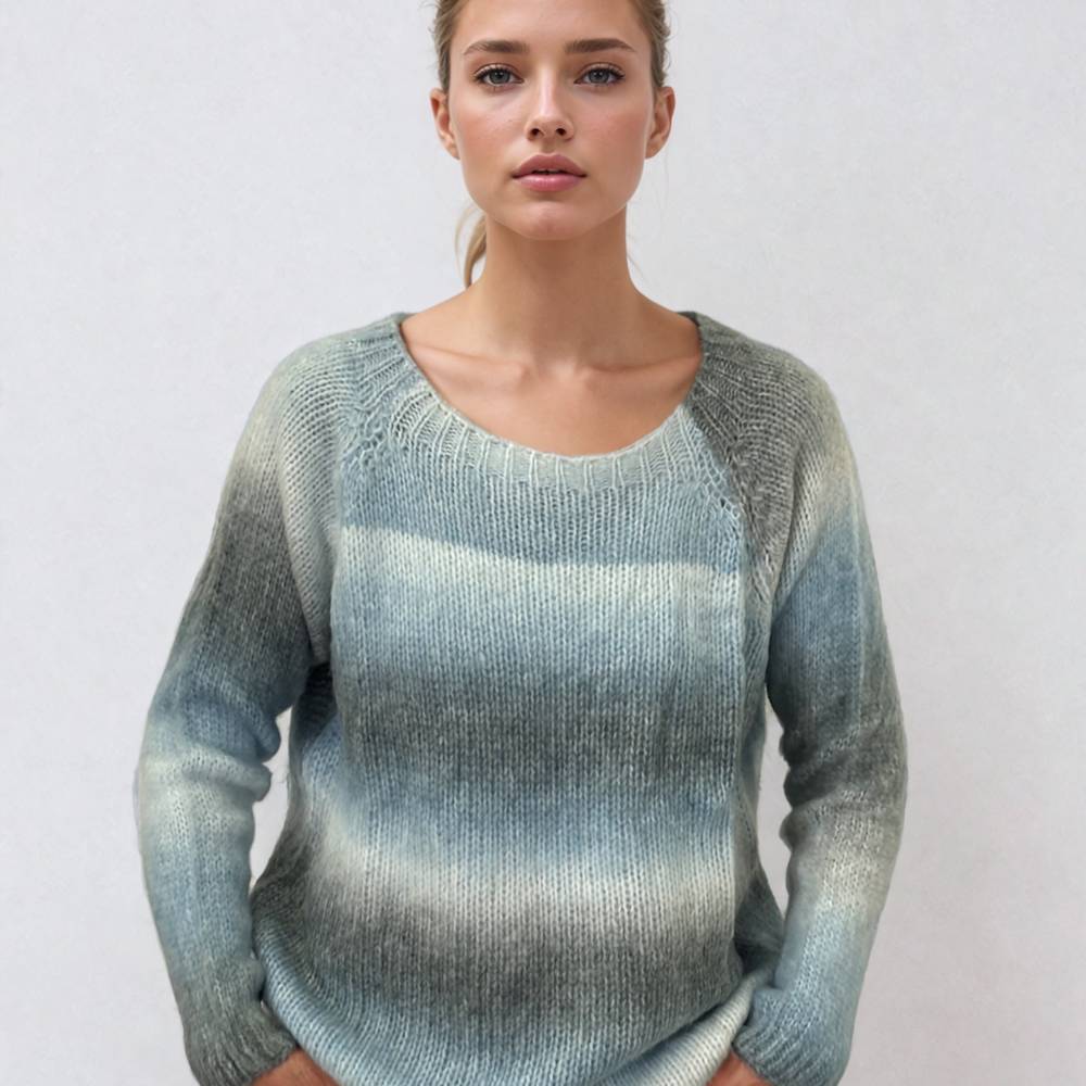 Soul Kathrine LISSIE STRIPE SWEATER blau