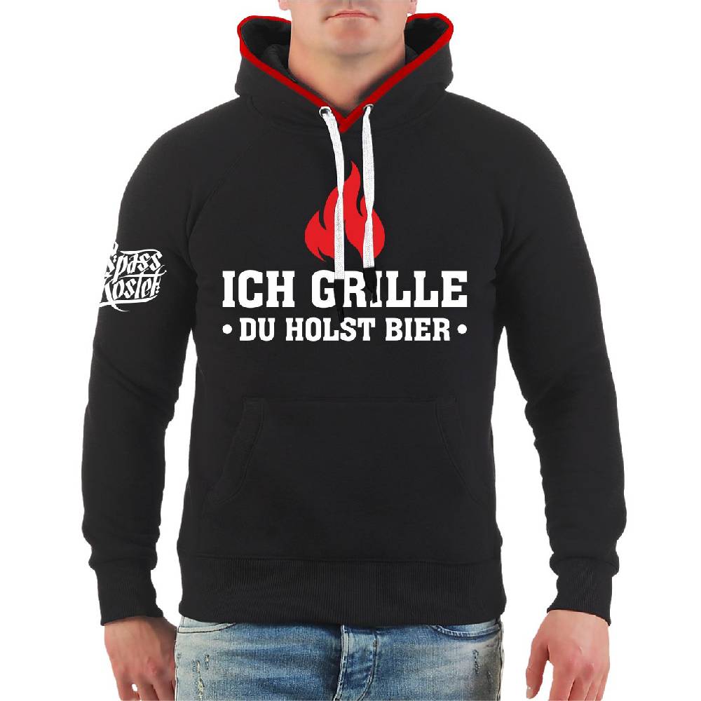 Spass Kostet 3 farbiger Kapuzenpullover Ich grille du holst Bier