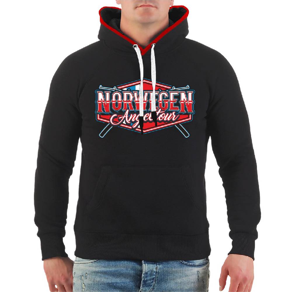 Spass Kostet 3 farbiger Kapuzenpullover Norwegen Angeltour 2024