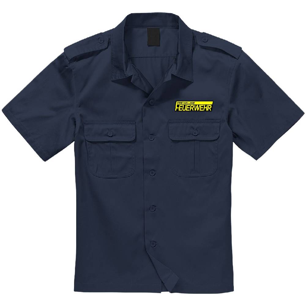 Spass Kostet Armee Hemd Kurzarm Freiwillige Feuerwehr mit Aufnäher