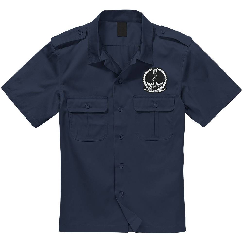 Spass Kostet Armee Hemd Kurzarm Hafen und Anker mit Aufnäher
