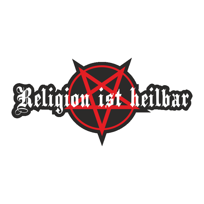 Spass Kostet Aufkleber Religion ist heilbar Pentagramm