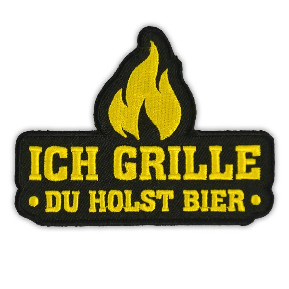 Spass Kostet Aufnäher Aufbügler Ich grille du holst Bier