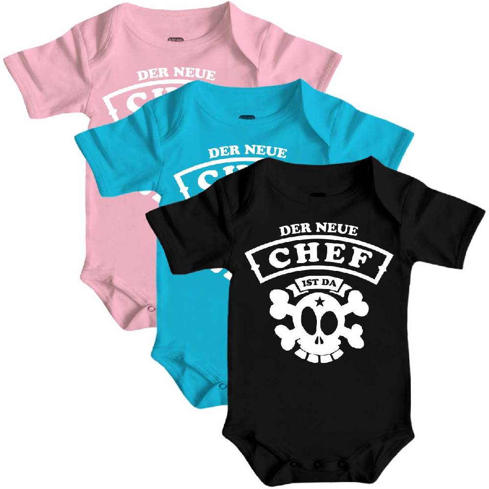 Spass Kostet Baby Body Strampler kurz Der neue CHEF ist da