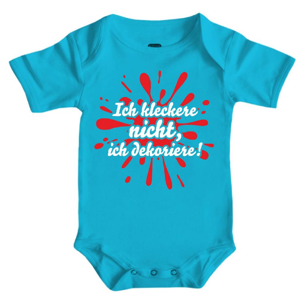 Spass Kostet Baby Body Strampler kurz Ich kleckere nicht ICH DEKORIERE