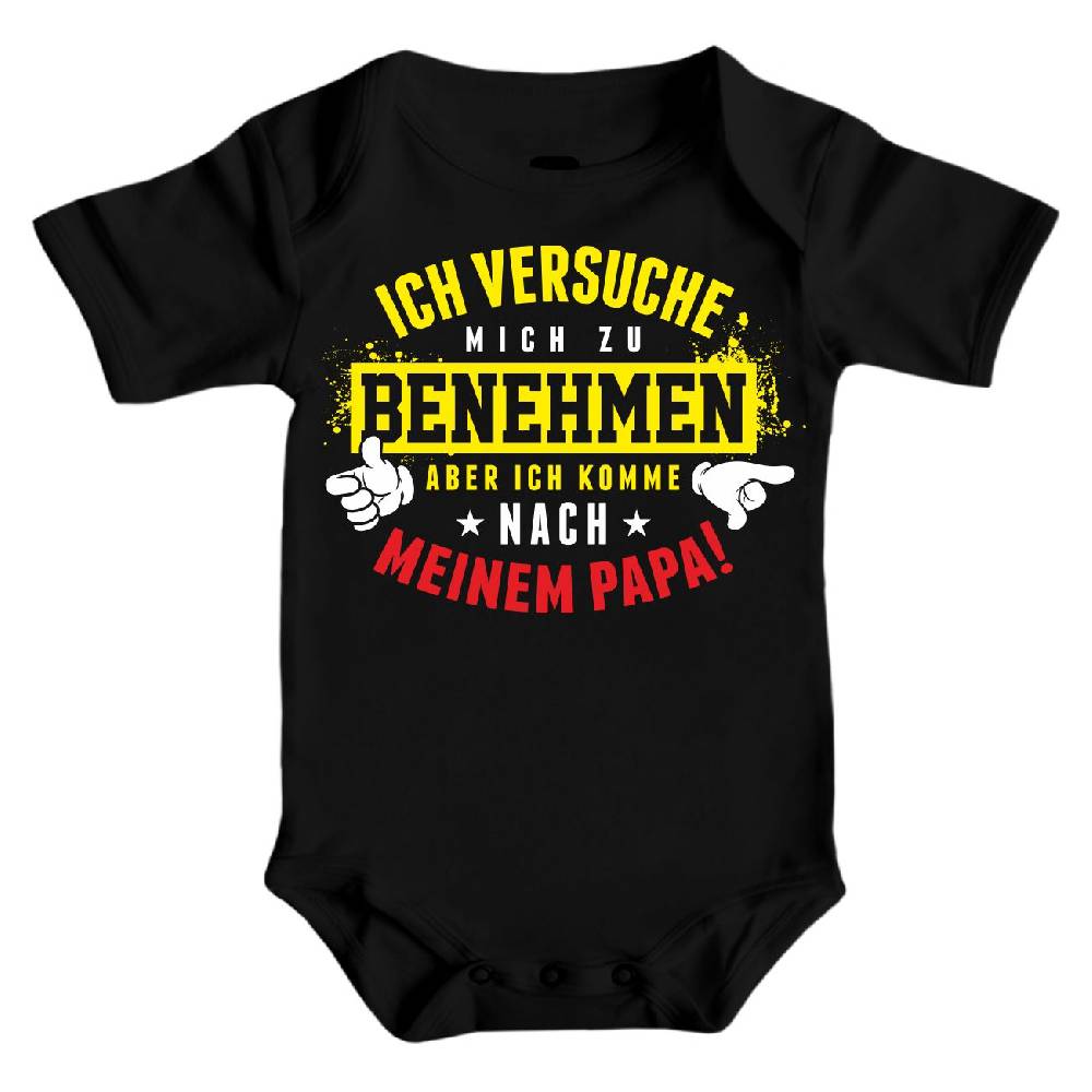 Spass Kostet Baby Body Strampler kurz Ich komme nach meinem Papa