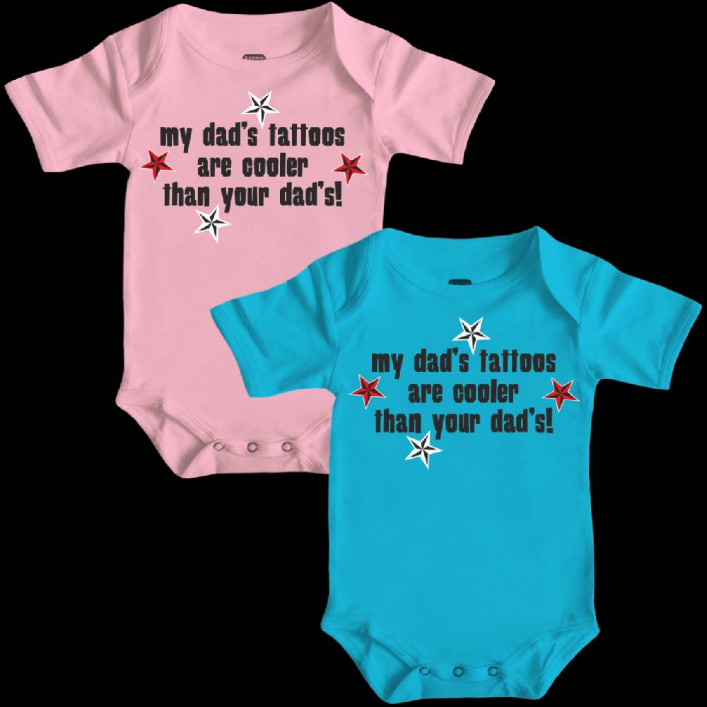 Spass Kostet Baby Body Strampler kurz My dads tattoos