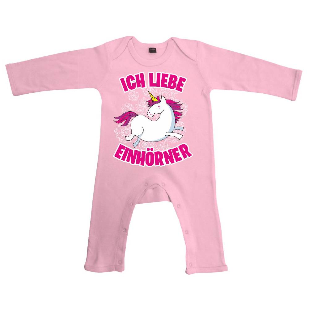 Spass Kostet Baby Body Strampler lang Sprüche Ich liebe Einhörner