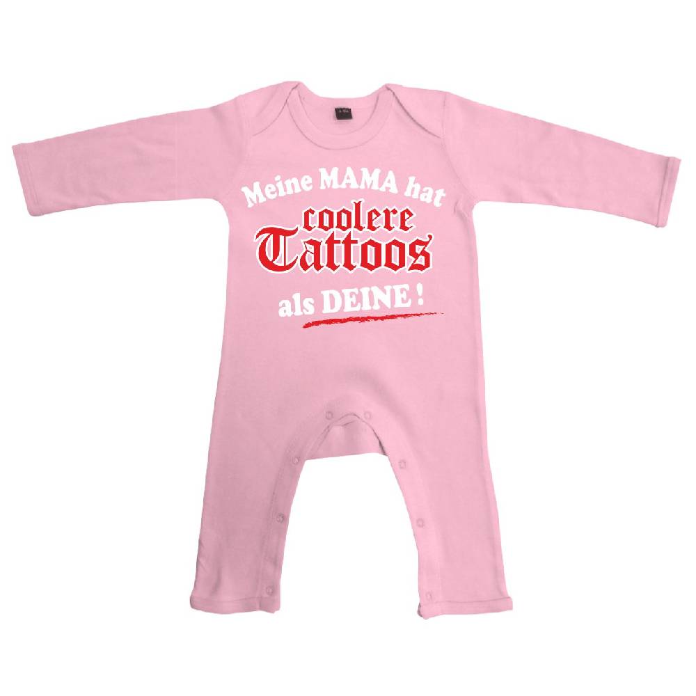 Spass Kostet Baby Body Strampler lang Sprüche Meine Mama hat coolere Tattoos als deine!