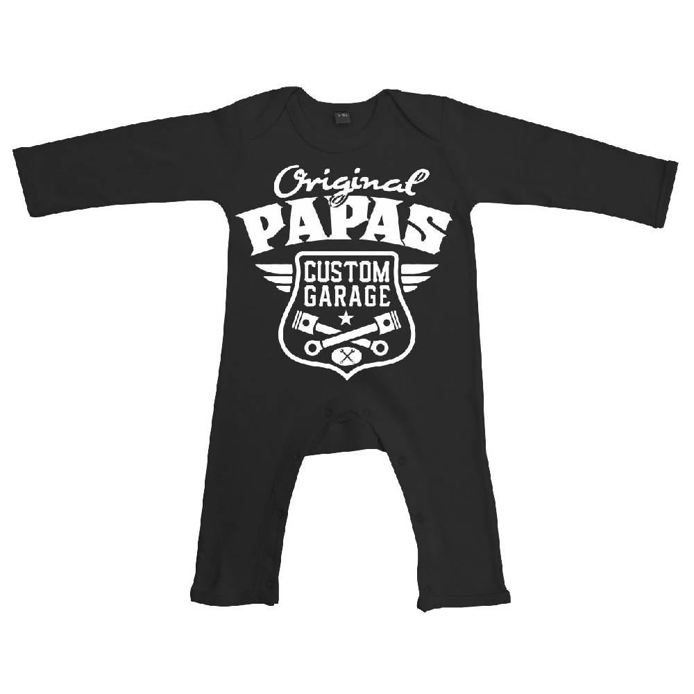 Spass Kostet Baby Body Strampler lang Sprüche Original Papas Garage