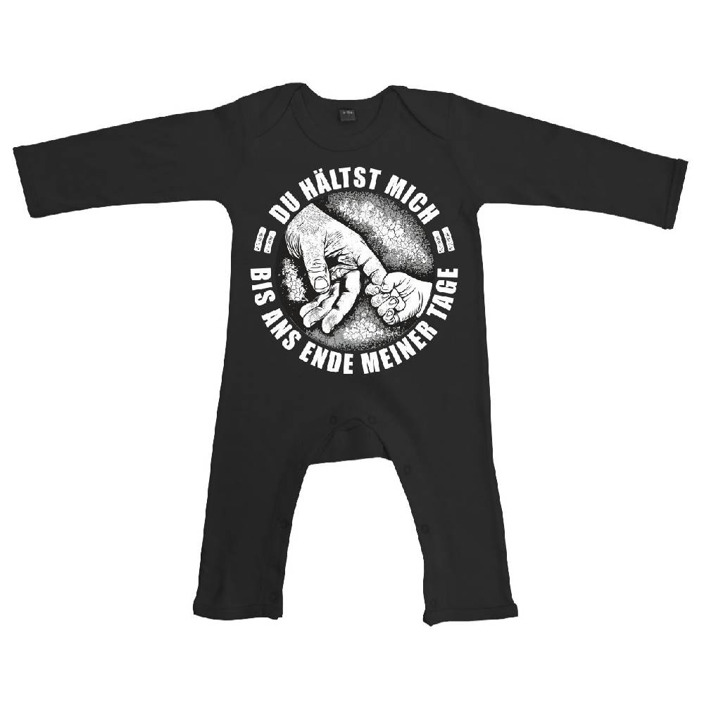 Spass Kostet Baby Body Strampler lang Sprüche Vater Papa Sohn Tochter DU HÄLTST MICH BIS ANS ENDE MEINER TAGE
