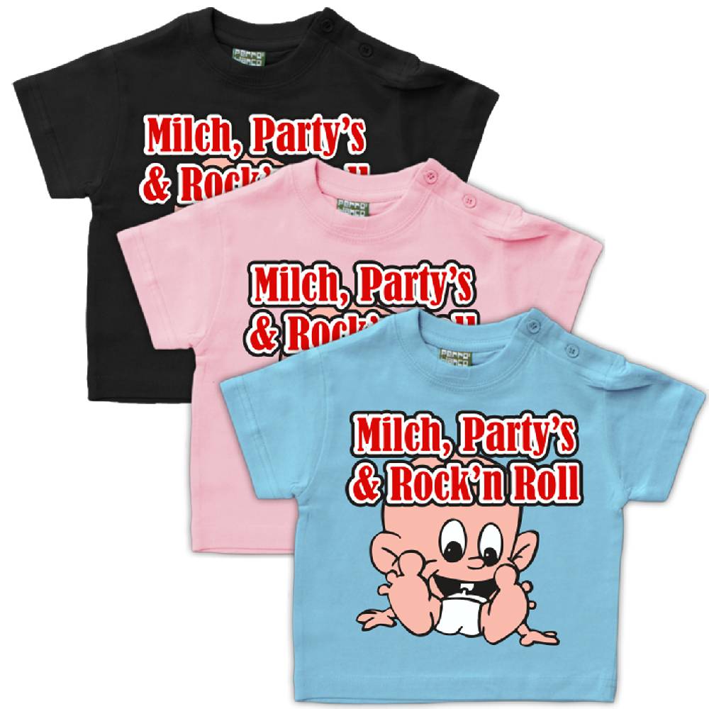 Spass Kostet Baby Kinder T-Shirt Milch Partys Rock'n Roll