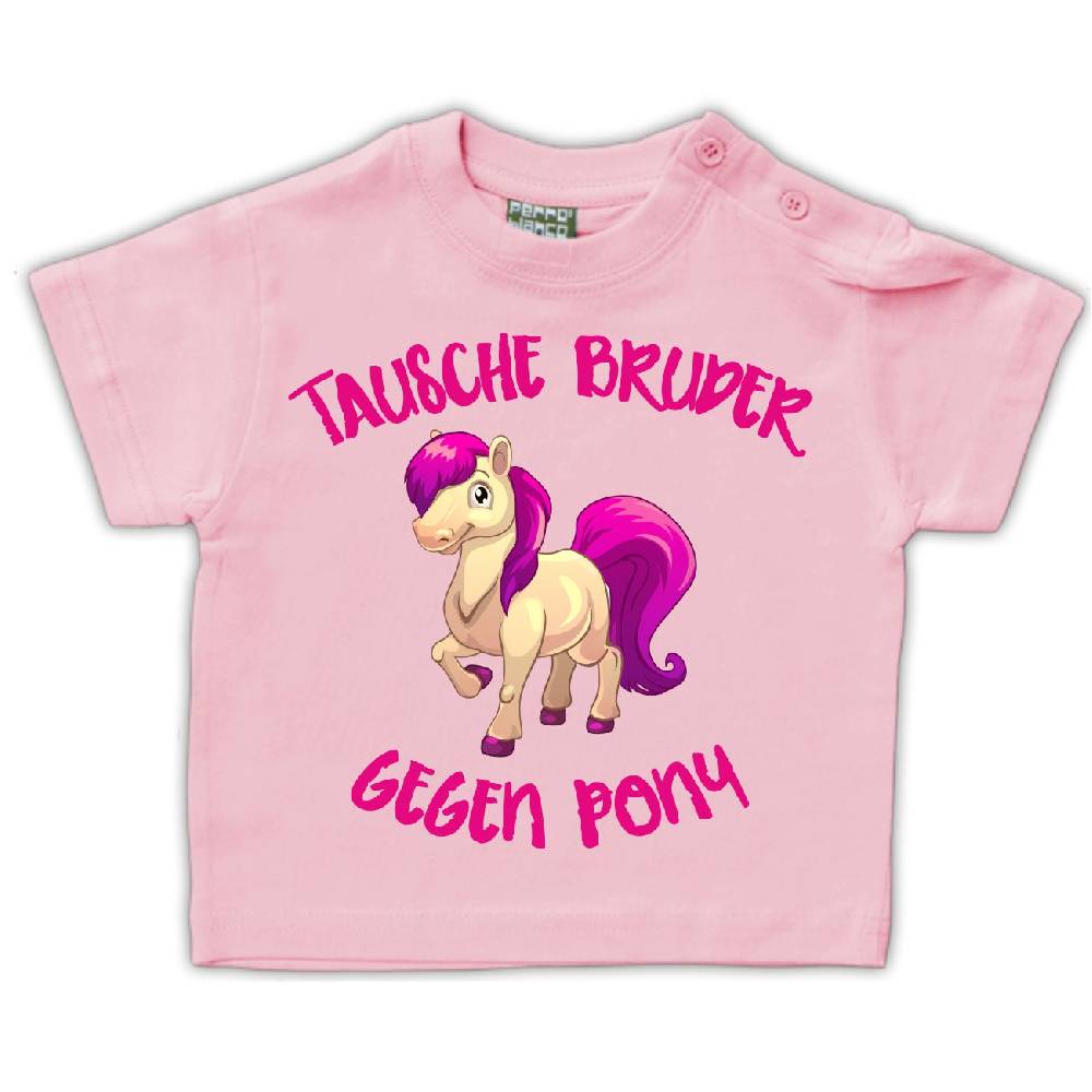 Spass Kostet Baby Kinder T-Shirt Tausche Bruder gegen Pony