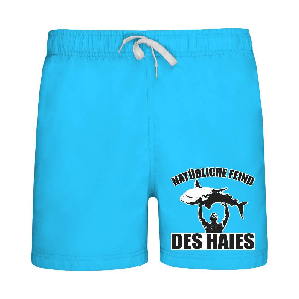 Spass Kostet Badehose Swim Shorts ICH Der natürliche Feind des Haies Größe M bis 5XL