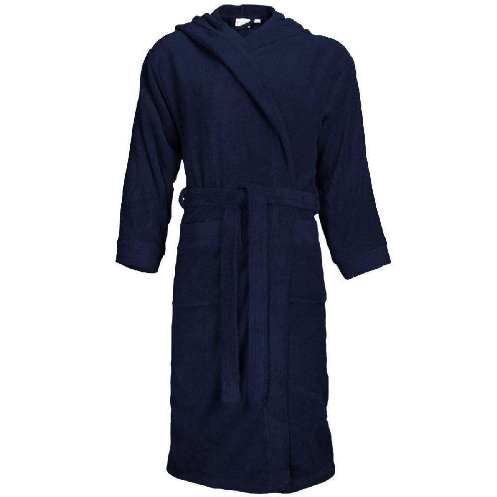 Spass Kostet Bademantel Frottee mit Kapuze dunkelblau navy Grösse S bis XXXL