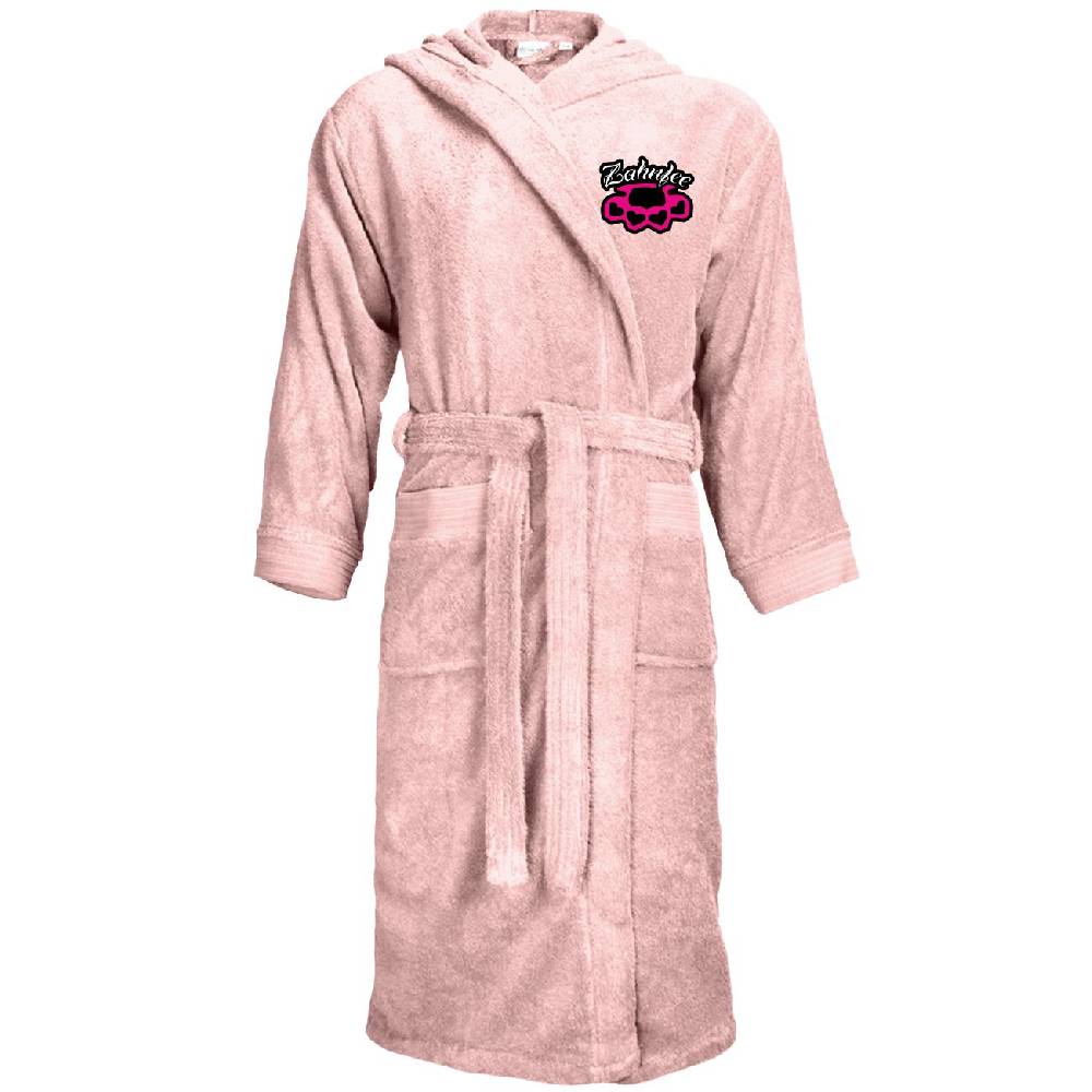 Spass Kostet Bademantel Frottee mit Kapuze und Aufnäher Zahnfee PINK Größe S bis XXXL