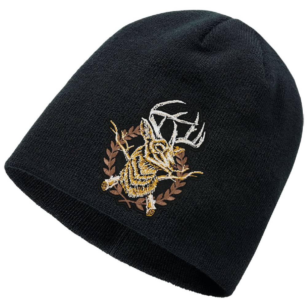 Spass Kostet Beanie mit Aufnäher Jäger Hirsch Geweih