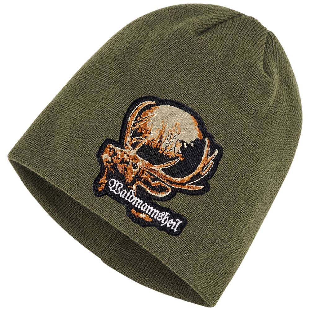 Spass Kostet Beanie Wollmütze mit Aufnäher Jäger Waidmanns Heil Hirsch Motiv